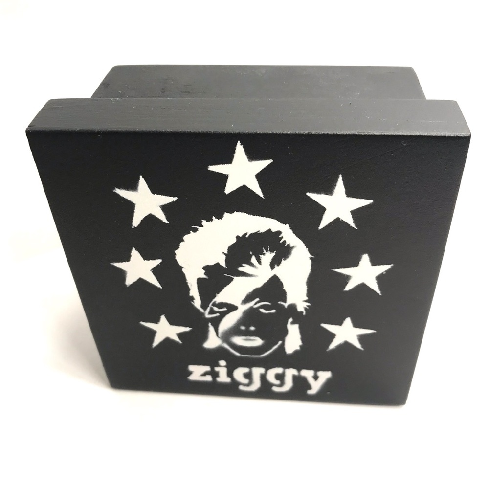 ⚡️ZIGGY Stardust David Bowie inspired Rocker Box 4.5”x2.5” graffiti handmade - Picture 4 of 13